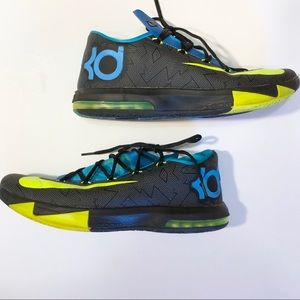 Nike kd Vl 2014 Black Blue neon Kevin Durant Shoe